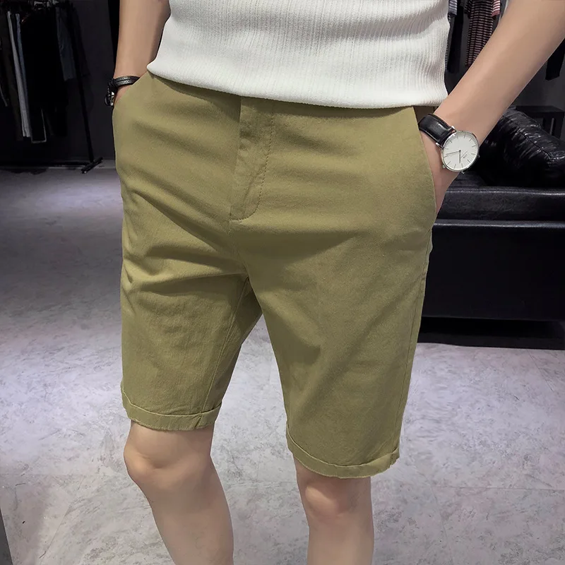 Модные хлопковые шорты мужские с карманами летние прямые шорты хип-хоп до колена Короткие Hombre