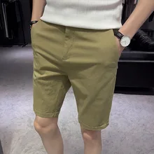 Модные хлопковые шорты мужские с карманами летние прямые шорты хип-хоп до колена Короткие Hombre