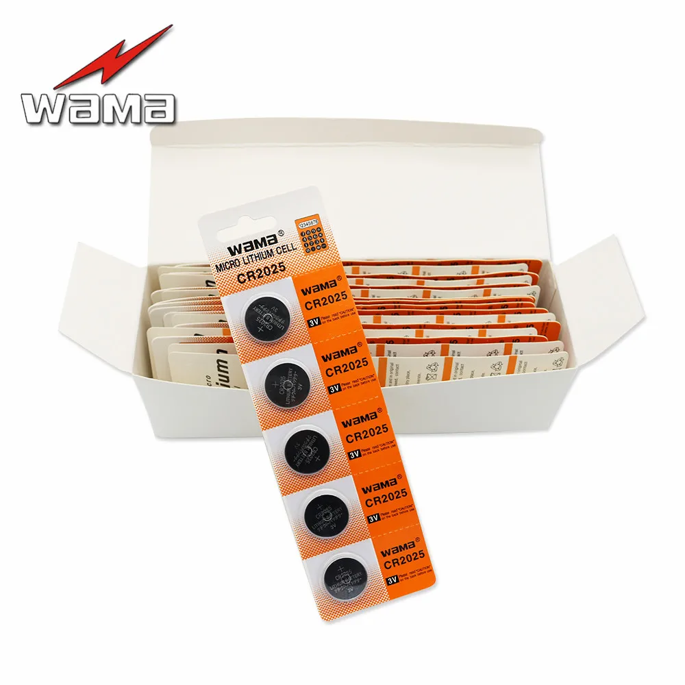 

50x Wama CR2025 BR2025 2025 DL2025 ECR2025 KCR2025 LM2025 Li-ion Lithium 3V Button Cell Coin Battery Car Remote tracking number