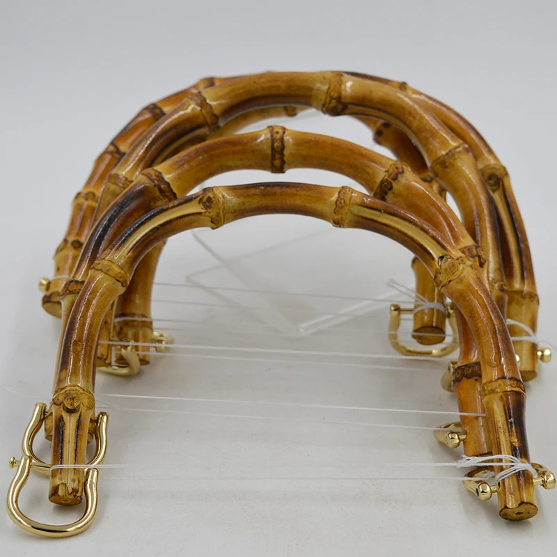 Модная бамбуковая ручка для кошелька из Китая натуральная Ручка сумки OEM DIY рамка