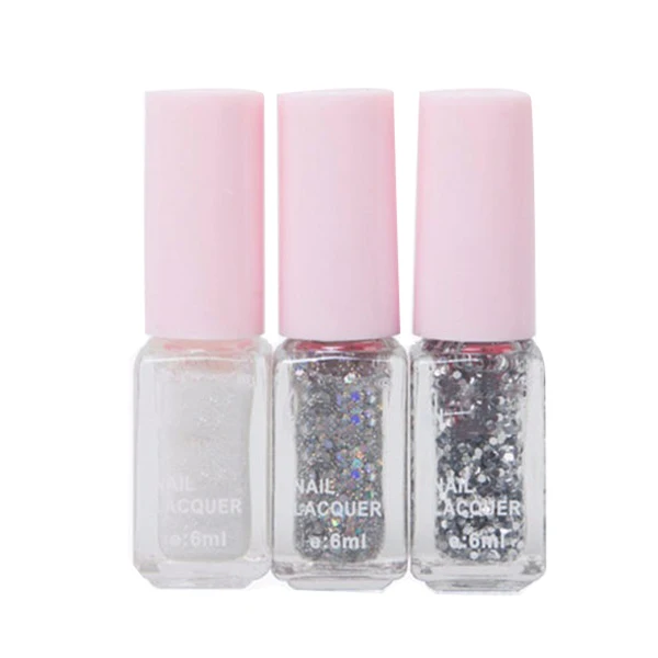 

3 pcs/lot Nail Polish 3-color Gradient Magic Nail Gel, 6# Silver-gray