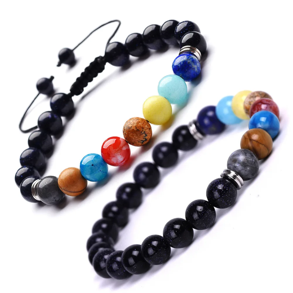 

8mm-10MM Big Beads 7 Chakra Bracelet Yoga Bracelet Healing Balance Supernatural Lava Reiki Stones Beads Bracelet Women Jewelry