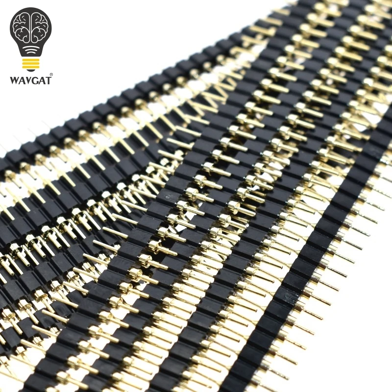 10 шт. 2 54 мм однорядный 40 контактов Круглый 1x40 WAVGAT|Интегральные схемы| |