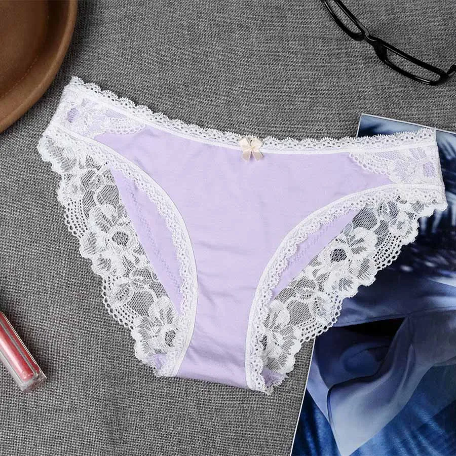 4 pcs New Brand Woman Cotton Cute Panties Vs Love Pink Women Briefs Sexy Lace for Girls Calcinhas Underwear Lingerie Intimates (5)