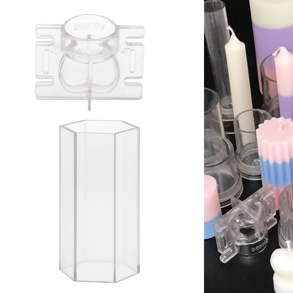 2 Pieces Plastic Mixed Shapes Candles Making Molds Mould For DIY Candle Making Craft Supplies