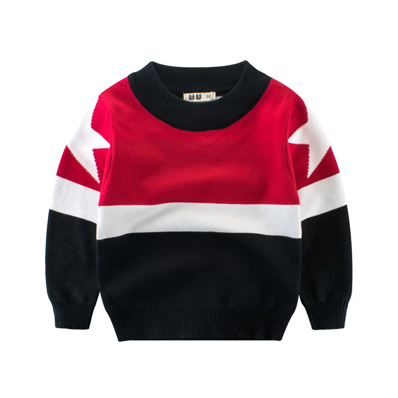 Casual Star Boys Sweater Autun Winter Knitted Kids Sweater Long Sleeve O-Neck Boys Pullover Sweater 2-7Y Fashion Boys Clothing (2)