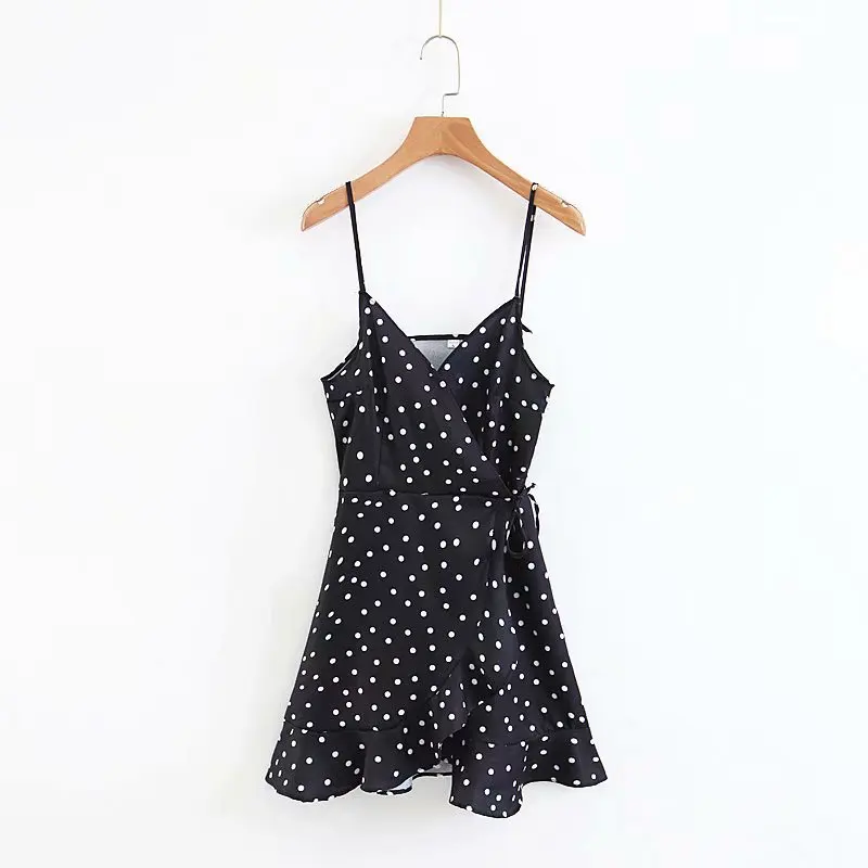 Summer Women Spaghetti Strap Dot Print Skater Dress.Dresses AliExpress
