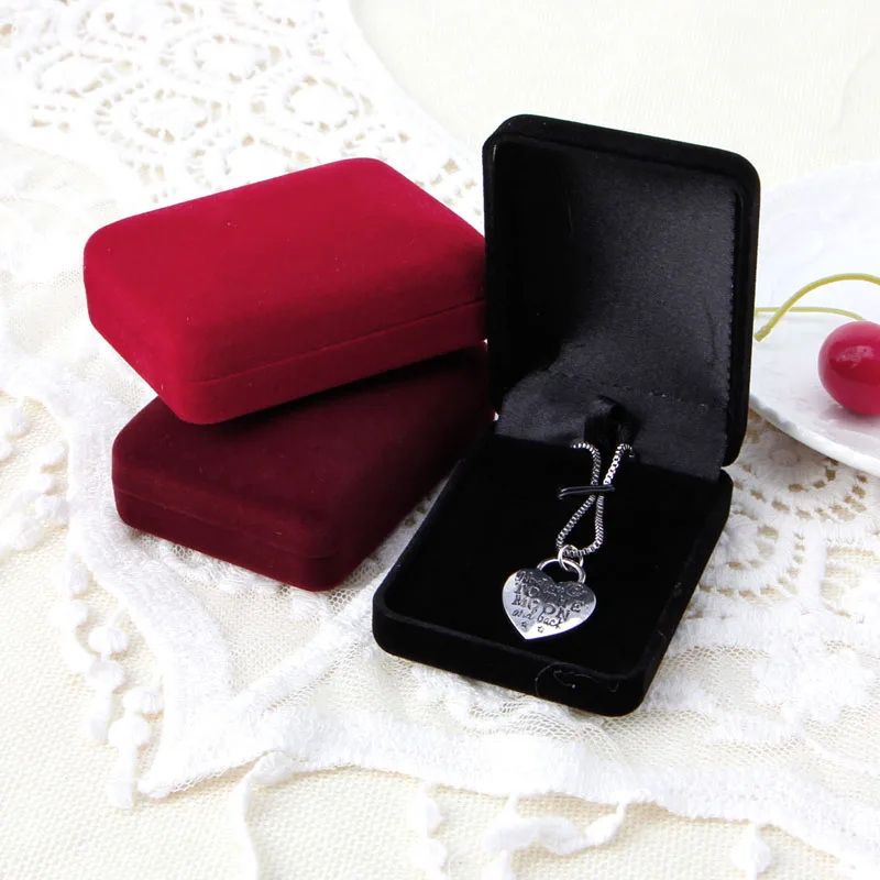 

1pcs Velvet Necklace Jewelry Gift Display Box Ring Bracelet Storage Case