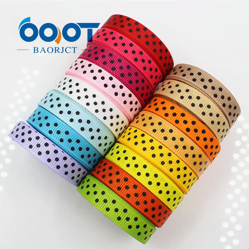 

OOOT BAORICT 176228,Polka Dots grosgrain Ribbon,10MM ,20 yards The tape for Sewing , DIY Headdress Accessories Handmade material