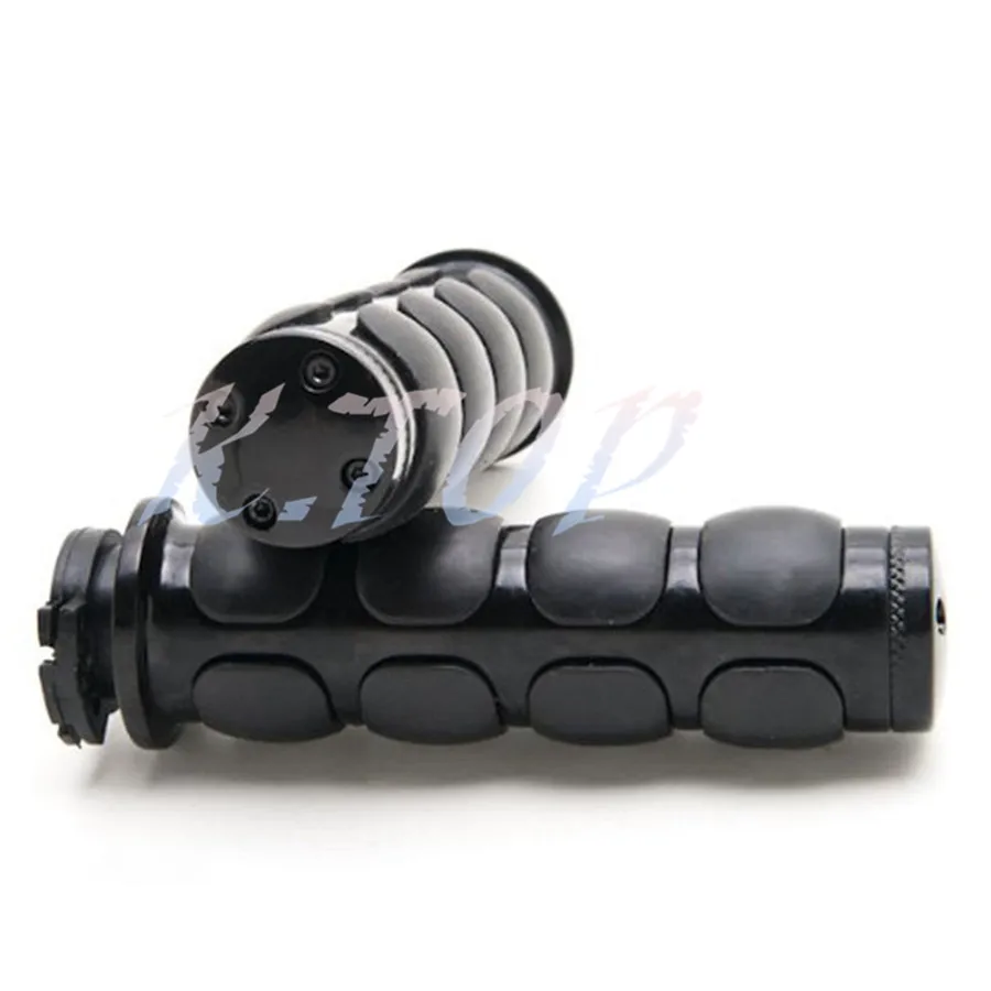 1Pair Black 22mm 7/8" Custom Motorcycle Handlebar Grip Billet Hand