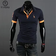 Прямая поставка, брендовая одежда, новая мужская рубашка поло, мужская деловая и повседневная однотонная мужская рубашка поло с коротким рукавом, дышащая рубашка поло