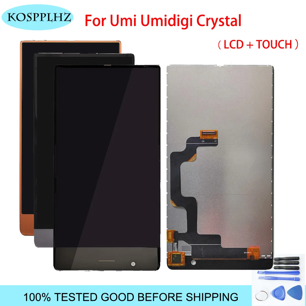 Дешево 5,5 дюймов для Umidigi umi Кристалл ЖК дисплей + сенсорный экран дигитайзер ЖК экран стеклянная панель в сборе + Инструменты