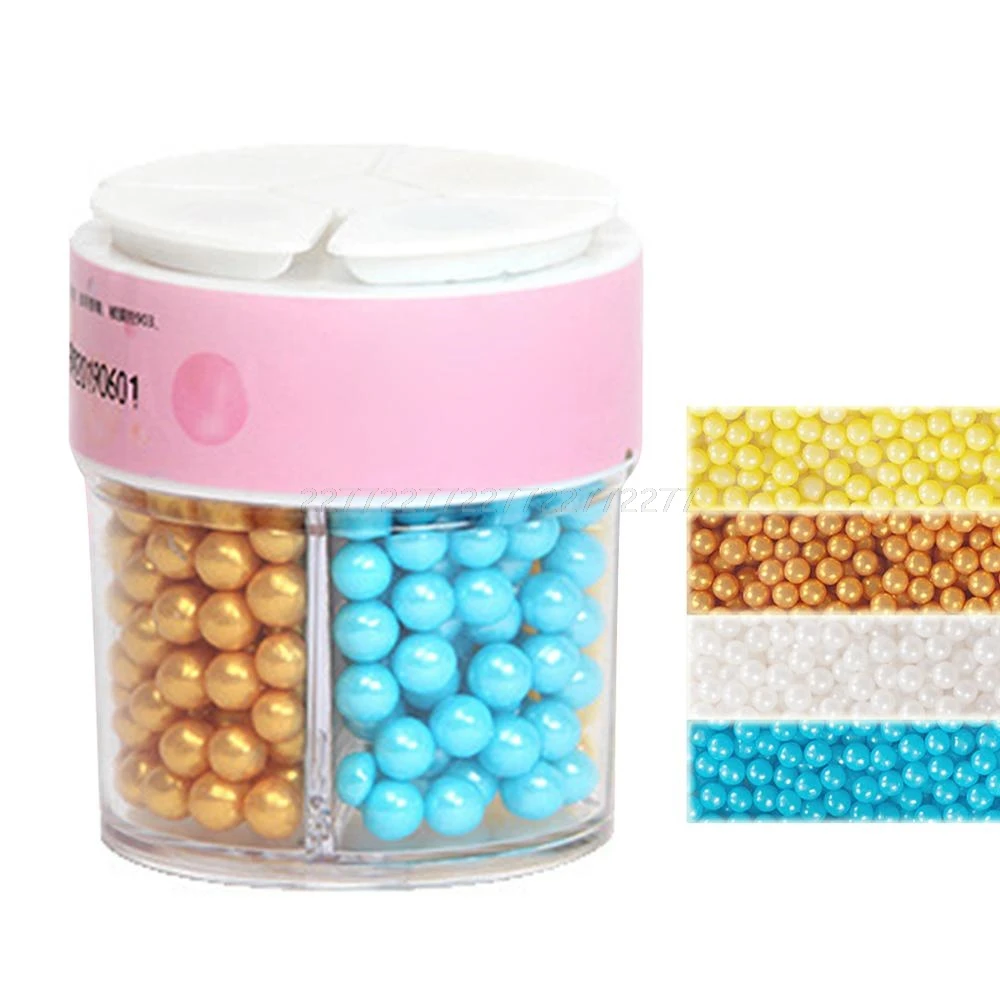 

110/220g Small Edible Pearl Beads Candy Sugar Fondant Cake DIY Baking Chocolate Decorating Colorful Je29 19 Dropship