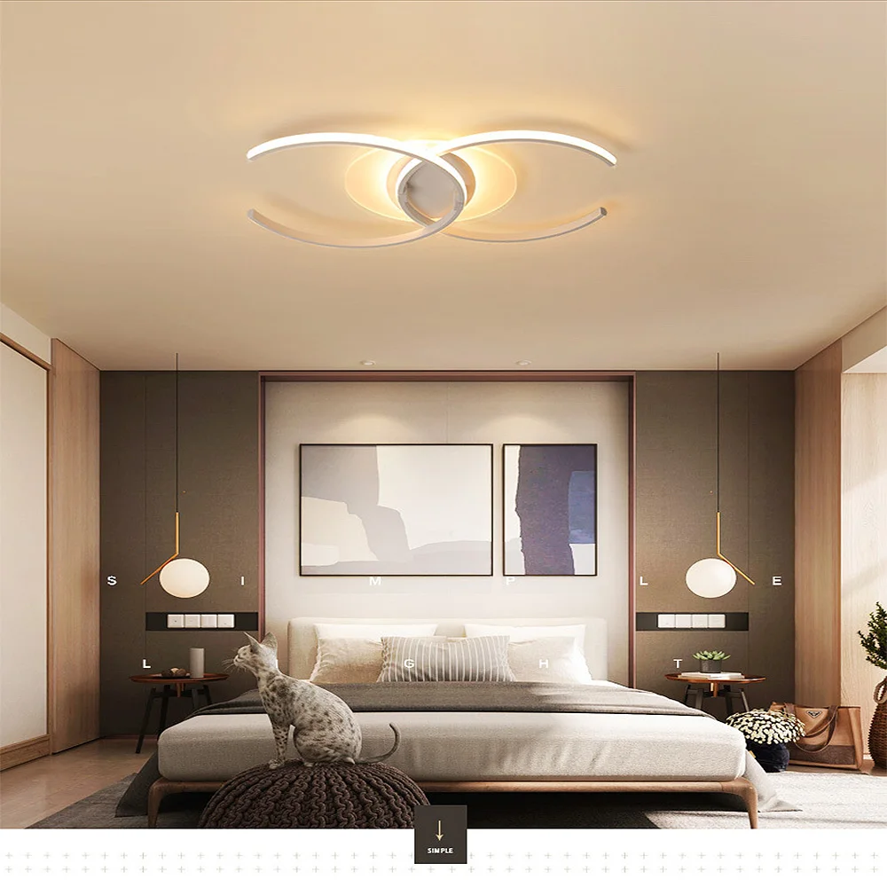 Lampa sufitowa Led akrylowe podwójne C osobowość sypialnia salon domu mody oświetlenie wewnętrzne RC możliwość ściemniania led lampy wiszące|Wiszące lampki| - Lampa sufitowa Led akrylowe podwójne C osobowość sypialnia salon domu mody oświetlenie wewnętrzne RC możliwość ściemniania led lampy wiszące|Wiszące lampki| -