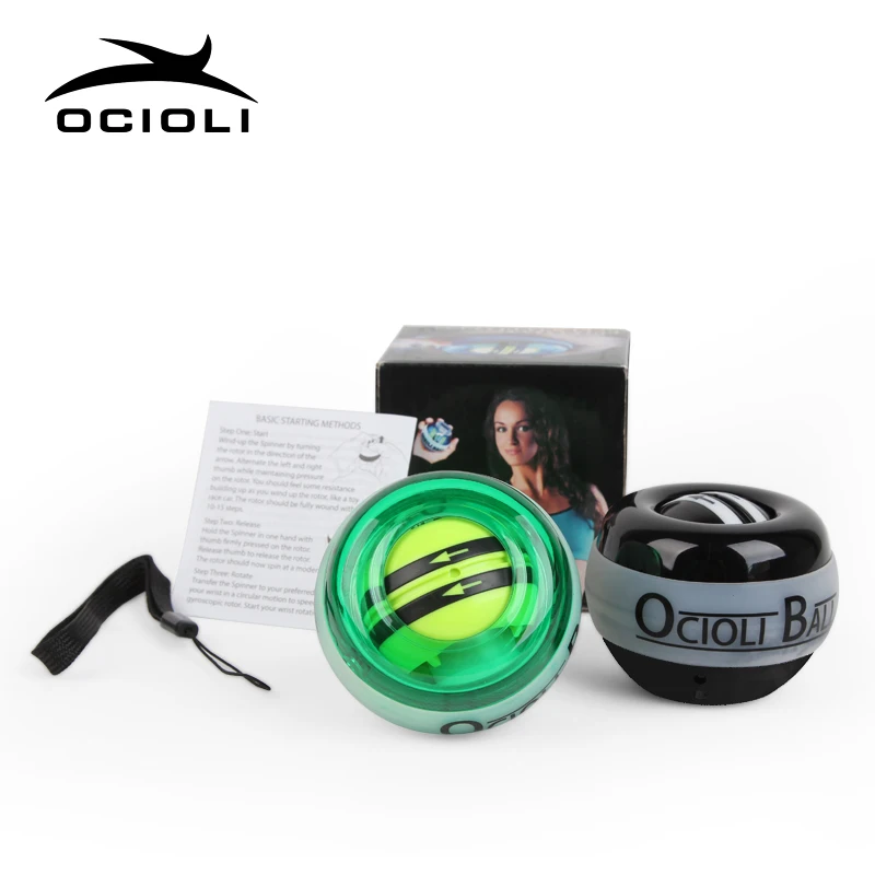 

OCIOLI Power Explosive Training Gyroscrope Force Gyro Wrist Arm Exerciser Ball Hand Spinner Fitness Carpal Expander