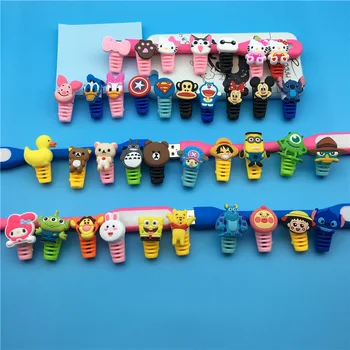 

100Pcs/lot Cartoon figure USB Data Cable Line Protector Anti Breaking Protective Sleeve Suitable For Iphone And Android Phone
