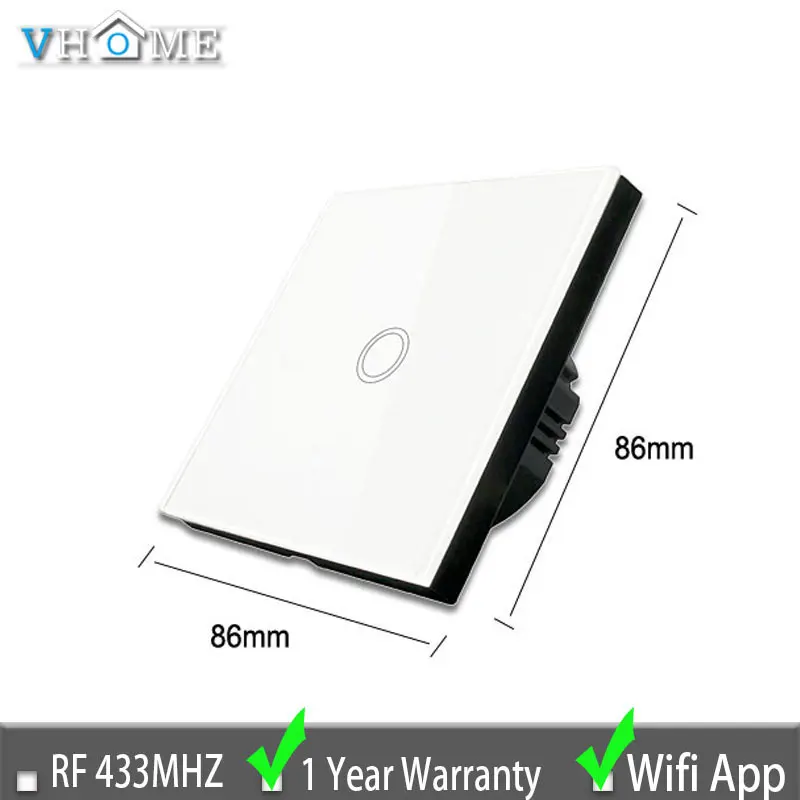  Ewelink Touch Switch Wifi 2.4G Smart Home Touch Switch Wall Panel 220VEU/UK Standard Smart Led Wifi - 32971465923
