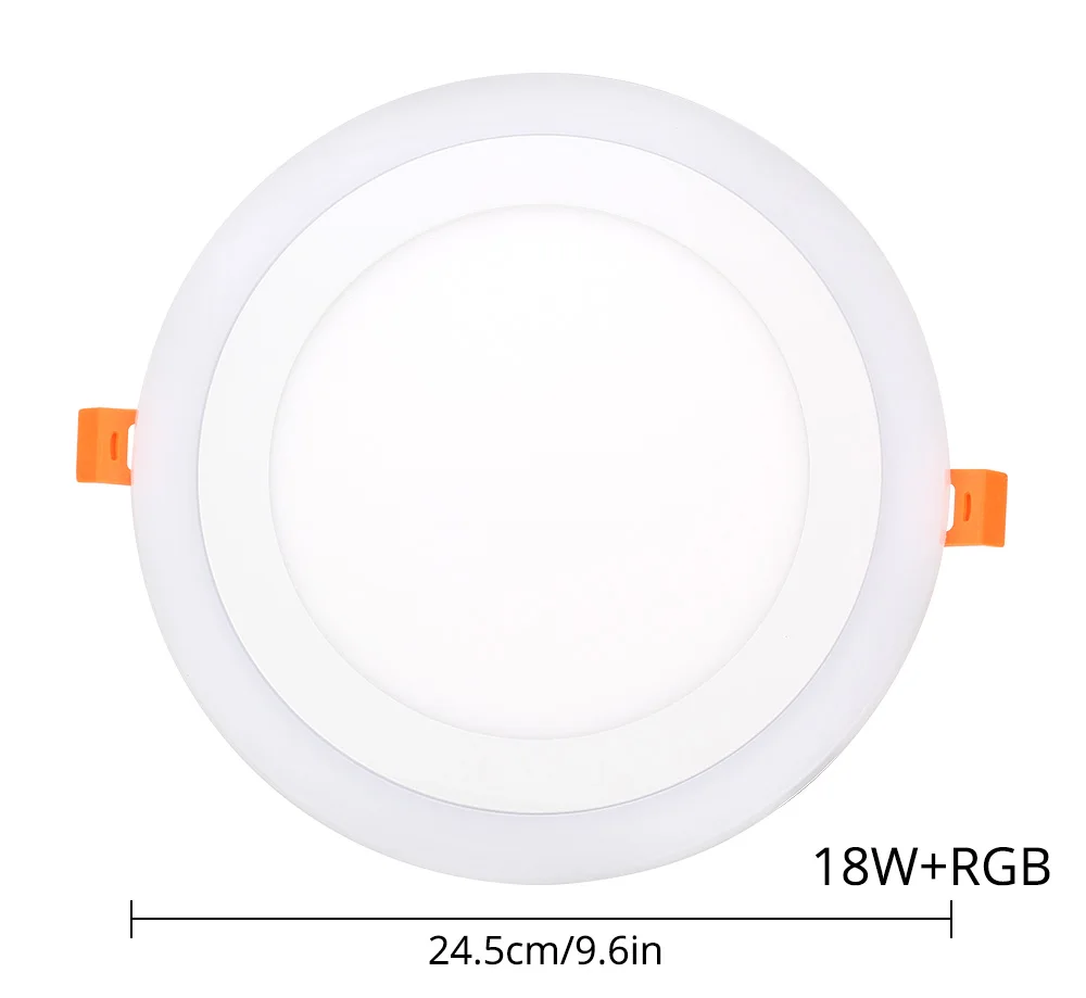 Ультра тонкий светодиодный RGB свет панели круглый светодиодный панель потолочный светильник светильники теплый белый/белый+ RGB с 24key пульт дистанционного управления