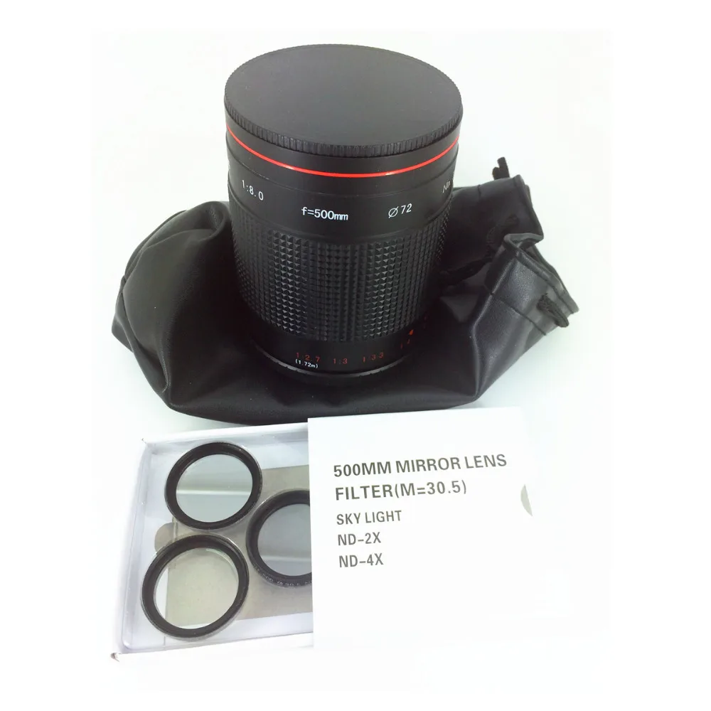 Ручная зеркальная телеобъектив F8 500 мм для Canon Nikon Pentax Sony Olympus Panasonic камера F/8|telephoto