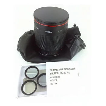 

Manual 500mm F8 Reflex Mirror Telephoto Lens for Canon Nikon Pentax Sony Olympus Panasonic Camera 500 mm F/8