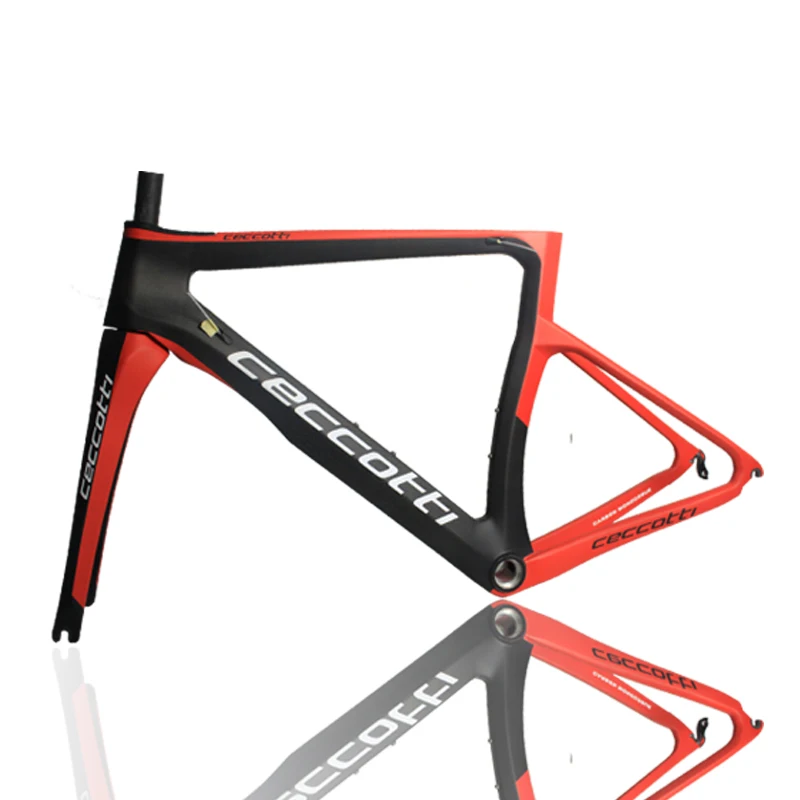 Ceccotti carbon bike frame red carbon bicycle frameset XXS XS S M L