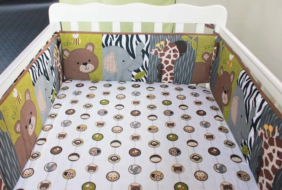 Ups Free Embroidered 3d Monkey Bear Deer Animals Brown Baby Cradle