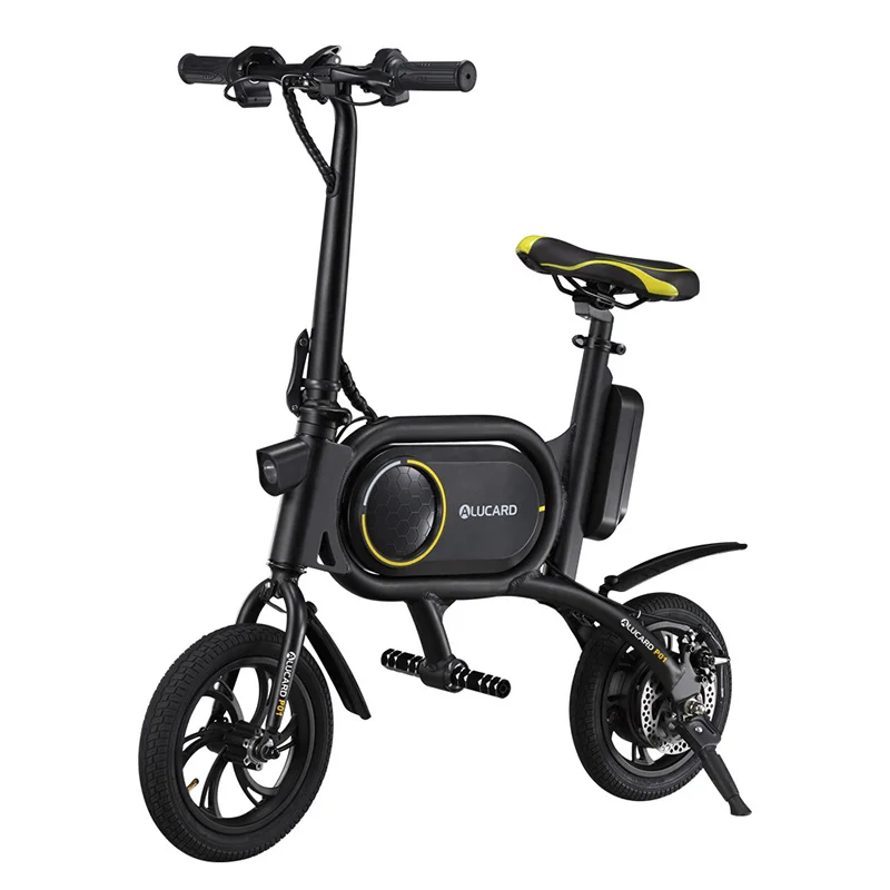  Electric bicycle foldable dual disc brake 12 inch mini portable adult electric car