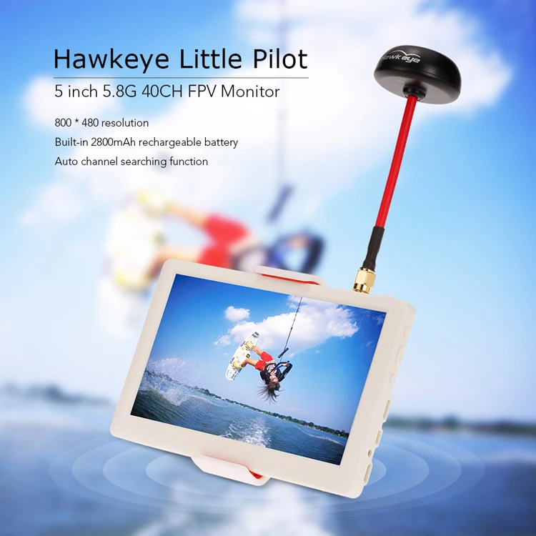 Hawkeye маленький пилот 5 дюймовый HDMI HD монитор со встроенным 8G 40CH приемник гриб