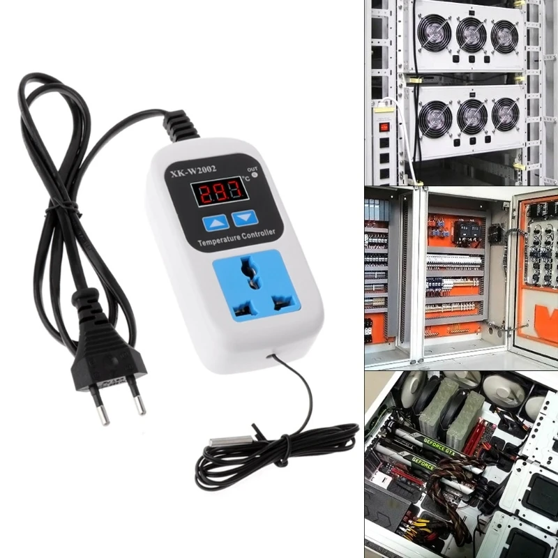 Digital Thermostat Regulator Plug-50~110C Temperature Controller Switch AC 110-220V Microcomputer with NTC Sensor