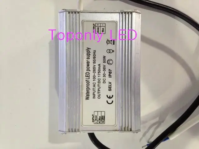 

50w IP67 waterproof led power supply DC30-36V 1.75A constant current led driver customized nice quality&discount price promotion