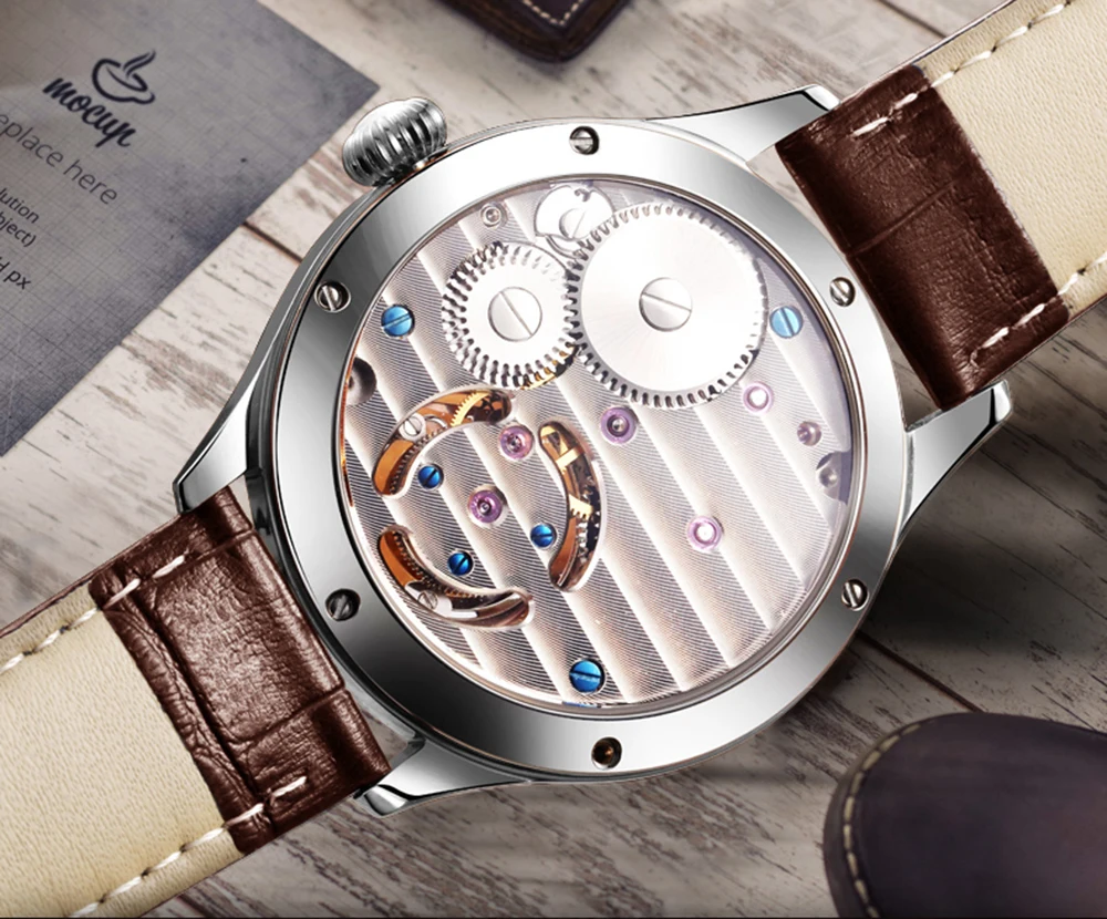 Новые индивидуальные роскошные мужские часы настоящий Турбийон Механические наручные мужские часы с кожаным ремешком водонепроницаемые мужские часы