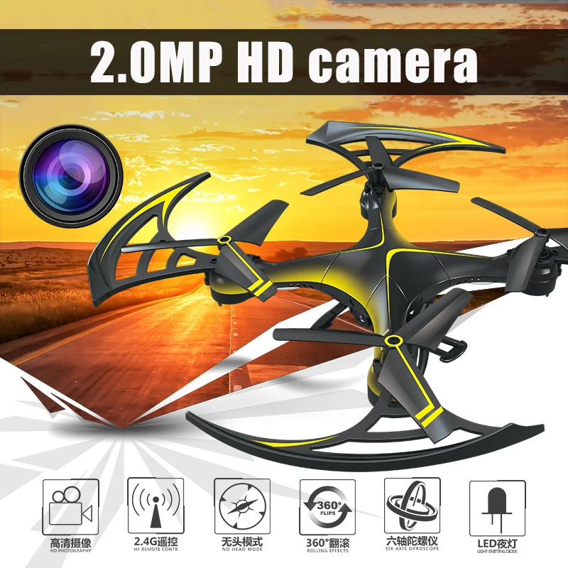 

New 3D RC Drone yd-a23 with camera 2.4g 6-Axis RC Quadcopter Helicopter Aircraft 3D Flip RTF Flying Toys gift Resistance fall