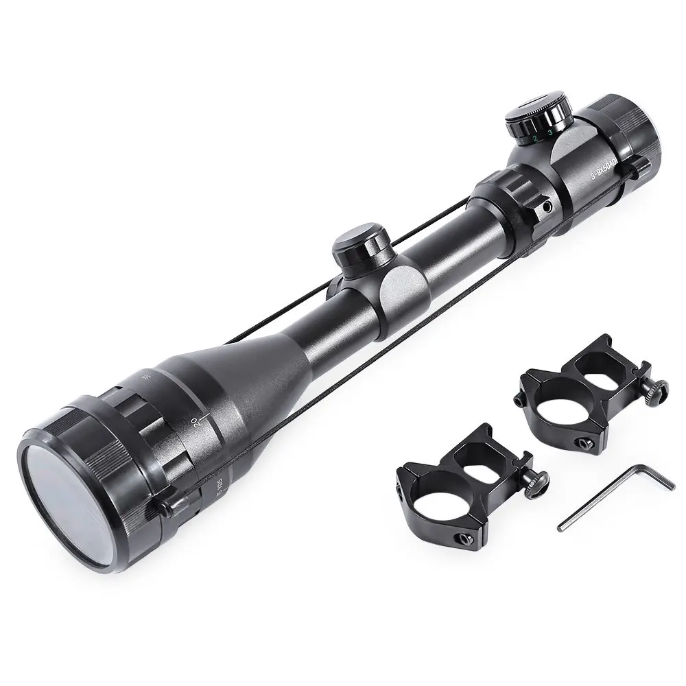 

3 - 9X50AOEG Tactical Hunting Riflescope Sight Fast Focus Rifle Scope Red Dot Black Telescope for Hunting Shotguns