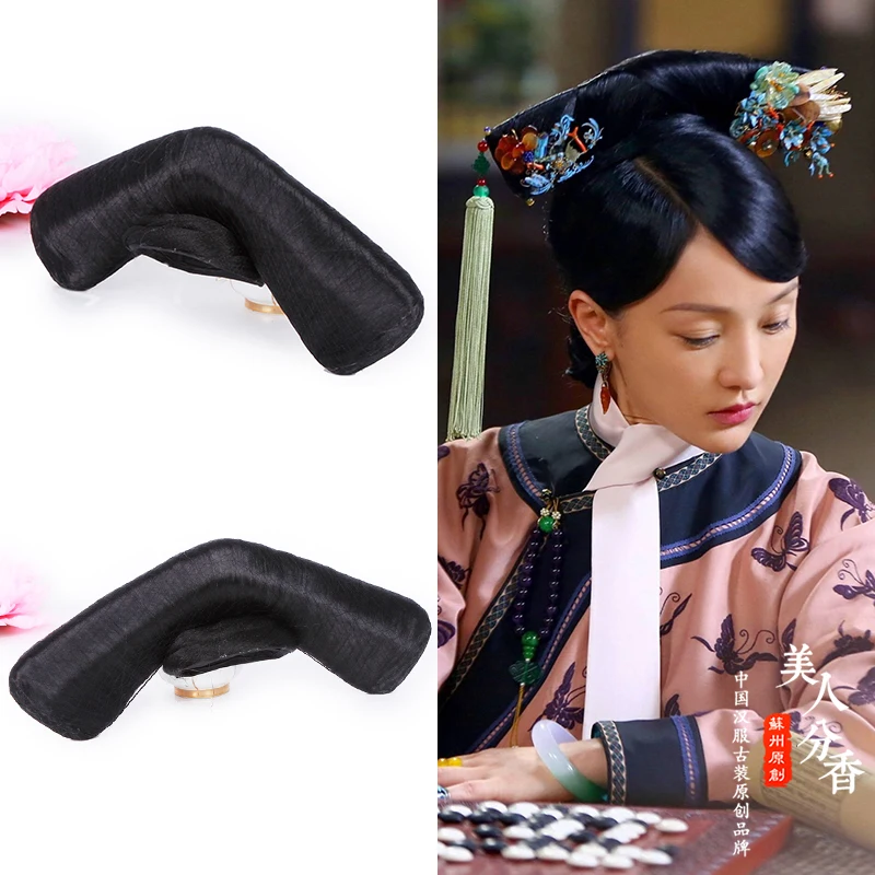 24 Designs Qing Palace False Hair Wigs Only NO Accessory Princess Qitou for Latest TV Play  RuYi's Royal Love in the Palace