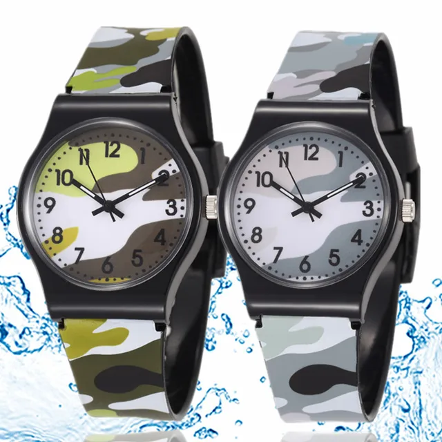 30M Waterproof Cool Military Children Watch Colorful Camouflage Pattern Anolog W 30M Waterproof Cool Military Children Watch Colorful Camouflage Pattern Anolog W