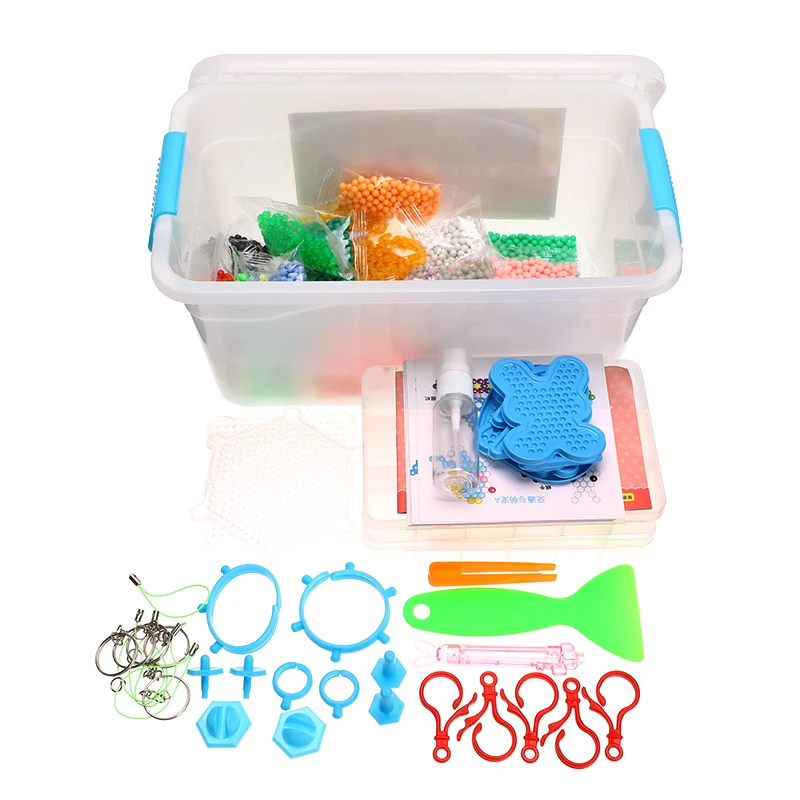 8000 шт разноцветная Волшебная головоломка игрушки водяной туман Набор Бусин DIY ремесло Животное ручной работы липкие бусины развивающая