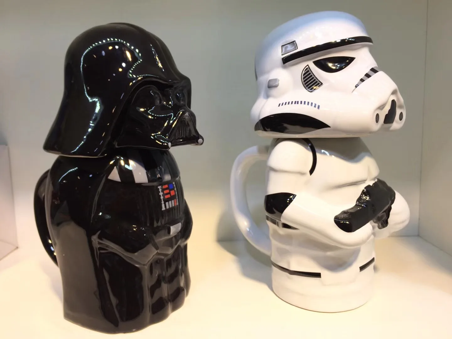 ULKNN Creative Star Wars Cup Darth Vader White Knight Stormtrooper 3D Human Body Mugs Coffee Milk Mugs Kids Gift Mass Capacity