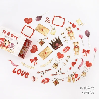 40pcs/pack Forest Stickers Set Romantic Cartoon Decorative Stationery Stickers Scrapbooking DIY Diary Album Lable Stick Gift - Цвет: 08