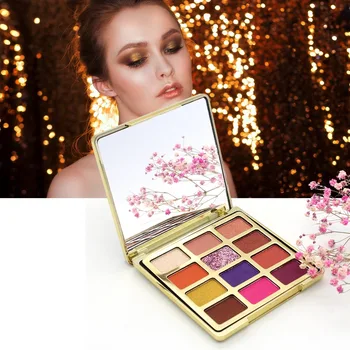 

New 12 Color Eye Makeup Nudes Palette MIX Matte/ Shimmer Eyeshadow Pallete glitter powder Eye Shadow Earth shadows stamp pigment