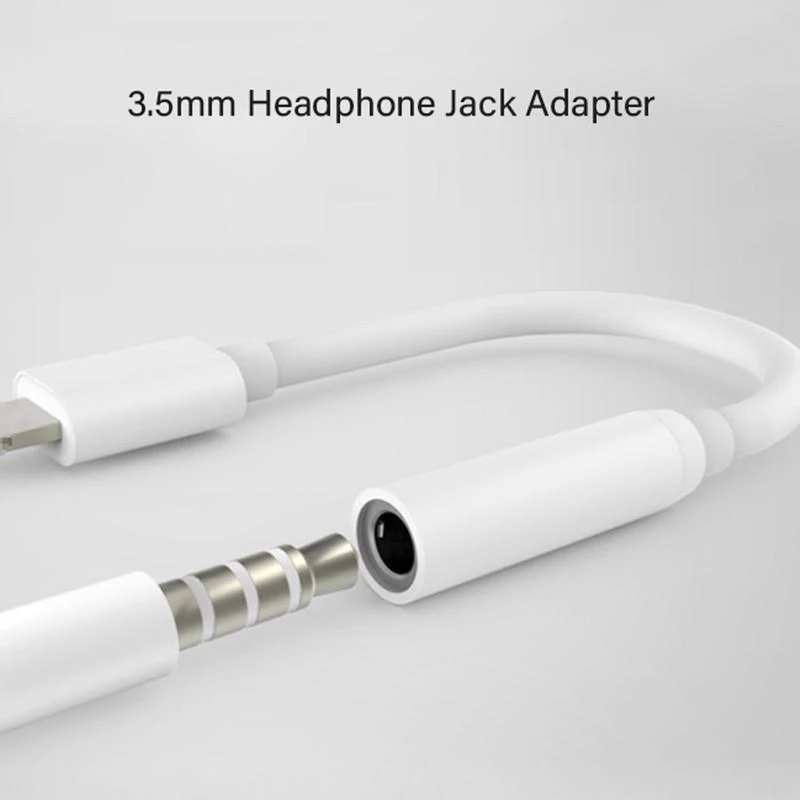 

Earphone Headphone Jack Adapter Lighting to 3.5mm Audio Aux Cable Earphones Converter Adapter Support iOS 12 for iP X 7 8 Plus