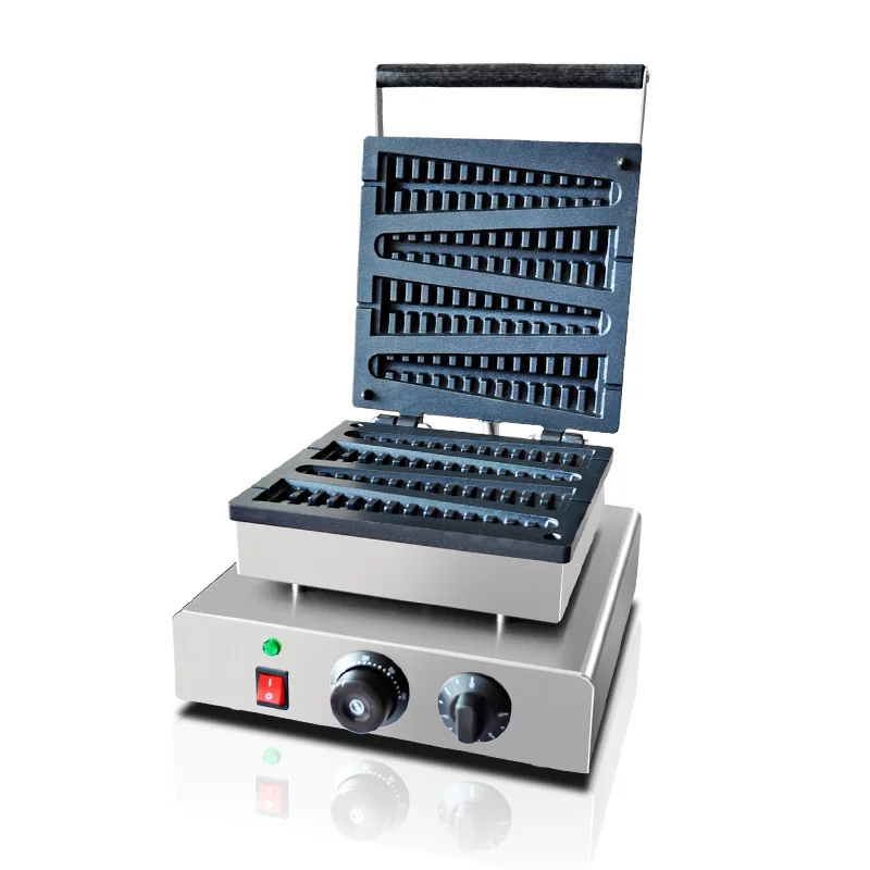 110V 220V 1750W Non Stick Commercial 4pcs Electric Lolly Waffle Maker