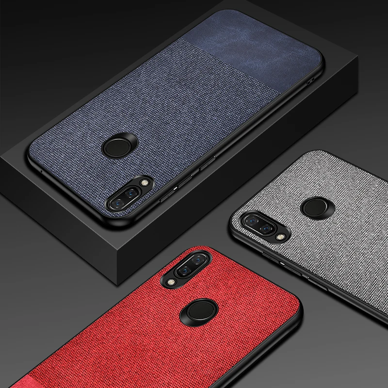 Чехол для Huawei P20 Pro Lite P30 мягкий чехол из ТПУ с тканевой текстурой защитный