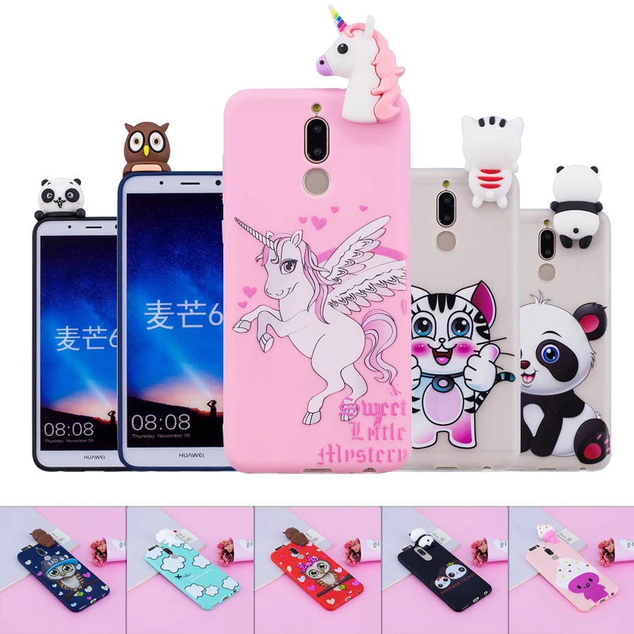 

3D shield For Huawei Ascend P9 P10 P8 lite Y5 2017 Case Unicorn Soft Phone shell For Mate 10 Lite Coque Huawei honor 9 Lite capa