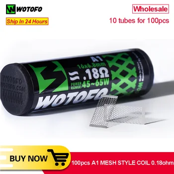 

[Wholesale] 100pcs Wotofo A1 MESH STYLE COIL 0.18ohm 45w-65w fit for wotofo profile rda rta Vapefly Mesh Plus RDA mesh coil tank