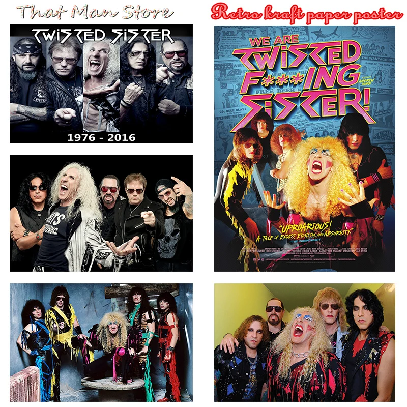 

Rock musicTwisted Sisters band retro Kraft avant-garde heavy metal rock poster bar student hostel retro poster 42*30cm