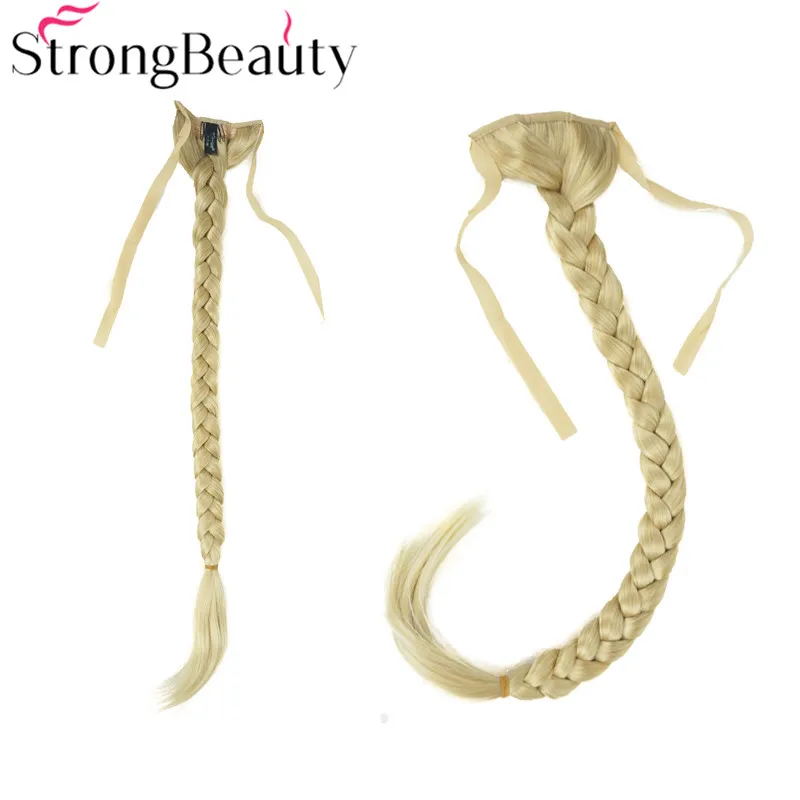 StrongBeauty, длинный рыбий хвост, коса, конский хвост, наращивание, Синтетическая лента, шиньон, 16 цветов - Цвет: 24BT613