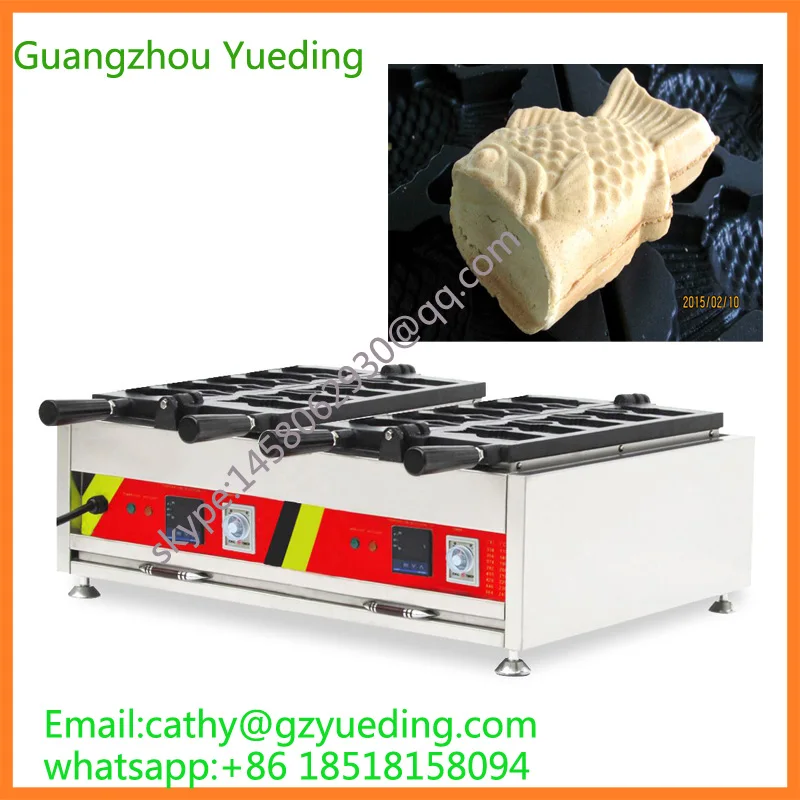 

AutomaticTaiwan double taiyaki machine Open mouth fish waffle maker machine,taiyaki pan fish waffle maker