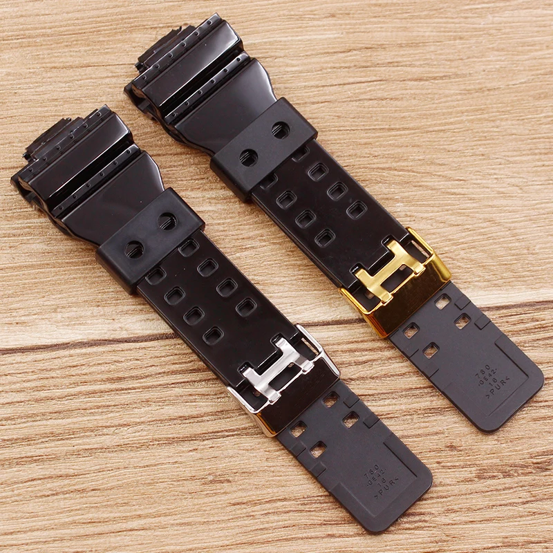 Watch Accessories For Casio GSHOCK GLS GD GA110 GA100 GD120 Resin Strap Male Black Gold Case