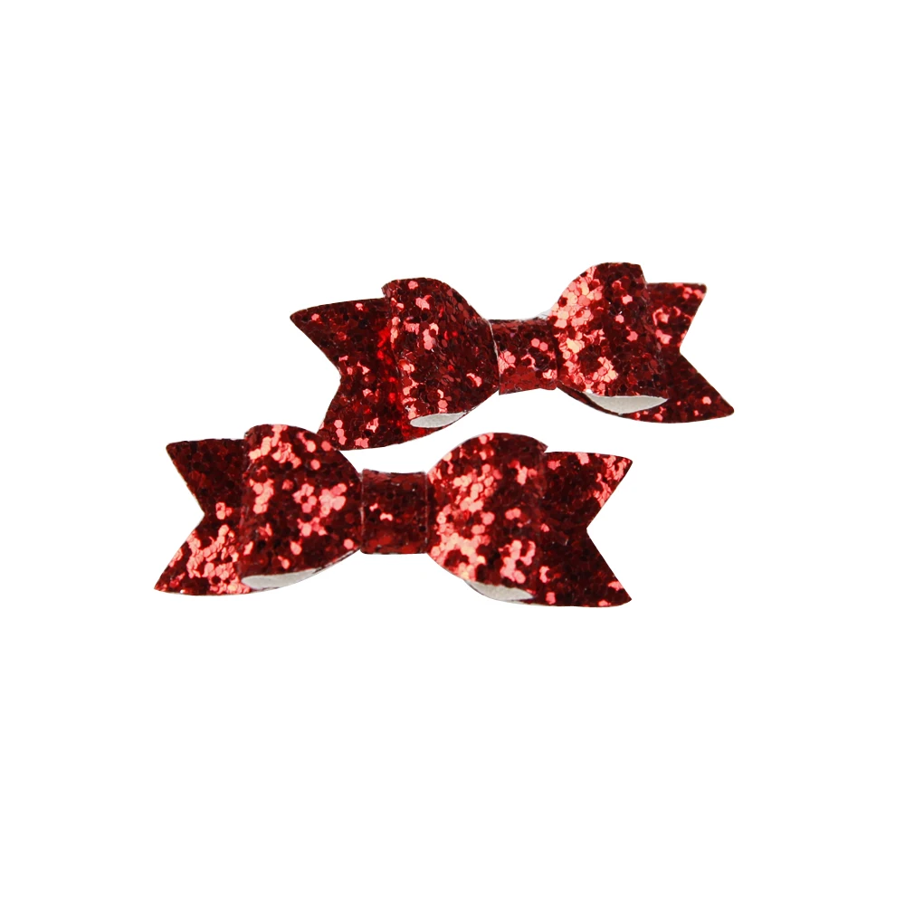 David Accessories блестящие кожаные аксессуары для волос, аксессуары для волос, бантики бантом, для детей Детские Волосы для девочек Клип заколки с украшениями, DIY аксессуары для волос, 1Yc5837 - Цвет: 55x20mm