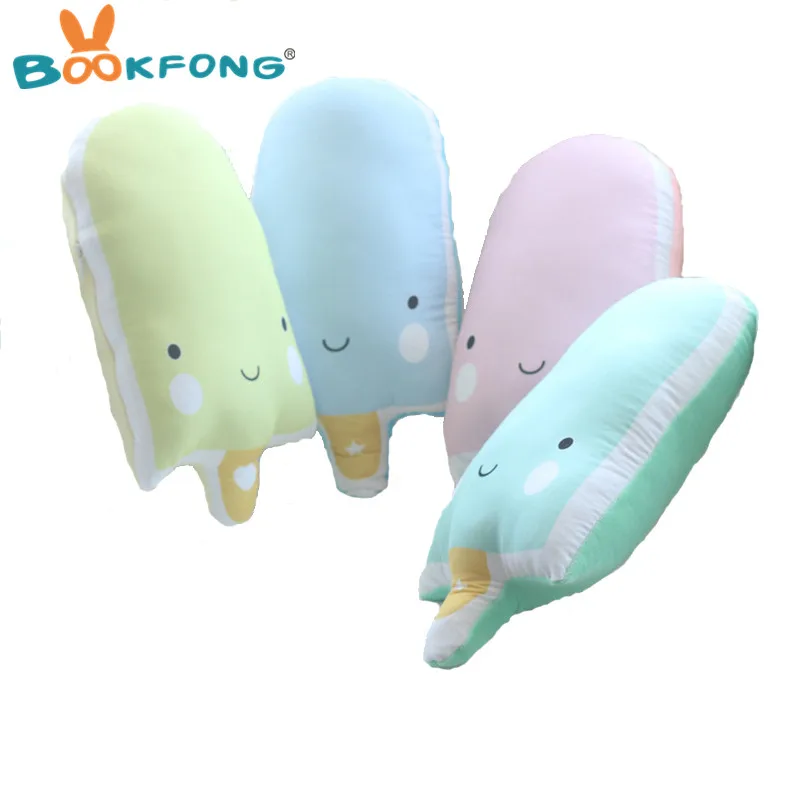 BOOKFONG 1PC 33CM Creative Cartoon Popsicle Pillow Plush Doll Toy Ice